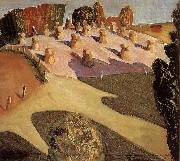 Grant Wood Iowa View oil